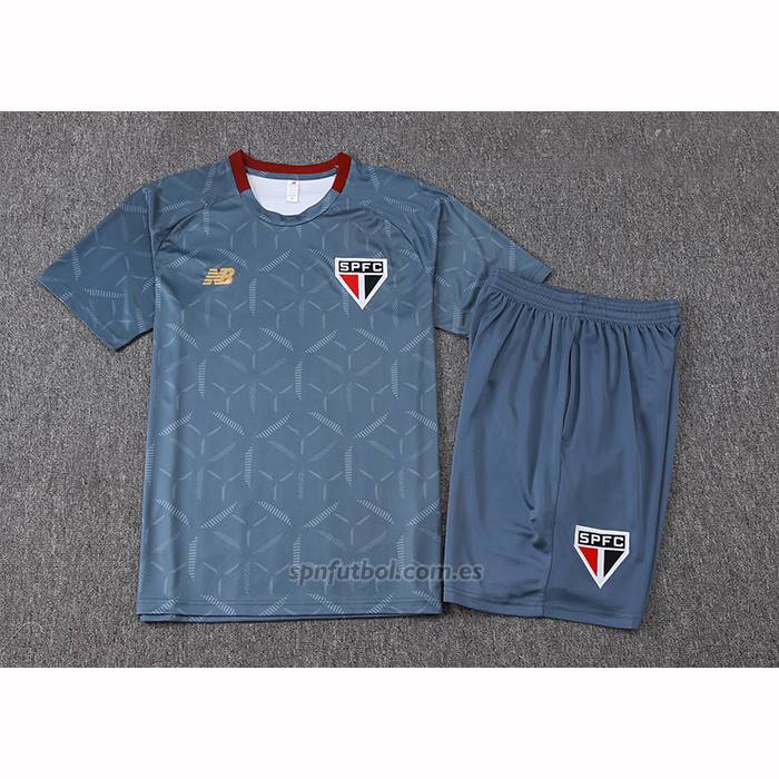 Chandal del Sao Paulo Manga Corta 2025-2026 Azul Gris - Pantalon Corto